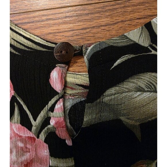 Hibiscus Collection Hawaii Dress One Size Lightweight 100% Rayon Tropical Floral - Picture 9 of 11